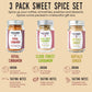 Burlap & Barrel Sweet Spice Set - 3 Full Size Jars of Cinnamon, Cardamom, Ginger - 1.83 oz Pack of 3