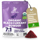 Jungle Powders Black Currant Powder Organic 5 Ounce Bag, Freeze Dried Currants Fruit Black Current Tea Juice, Blackcurrant Extra