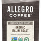 Allegro Coffee, Organic, Italian Roast, Whole Bean, 12 Oz