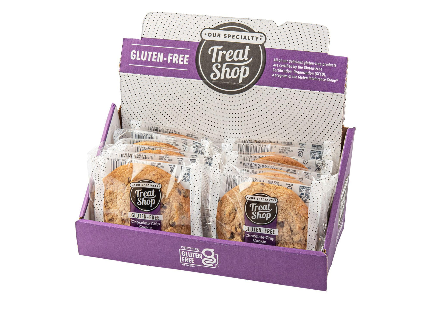 Our Specialty Gluten Free Chocolate Chip Cookies, Individually Wrapped, 12 Pack