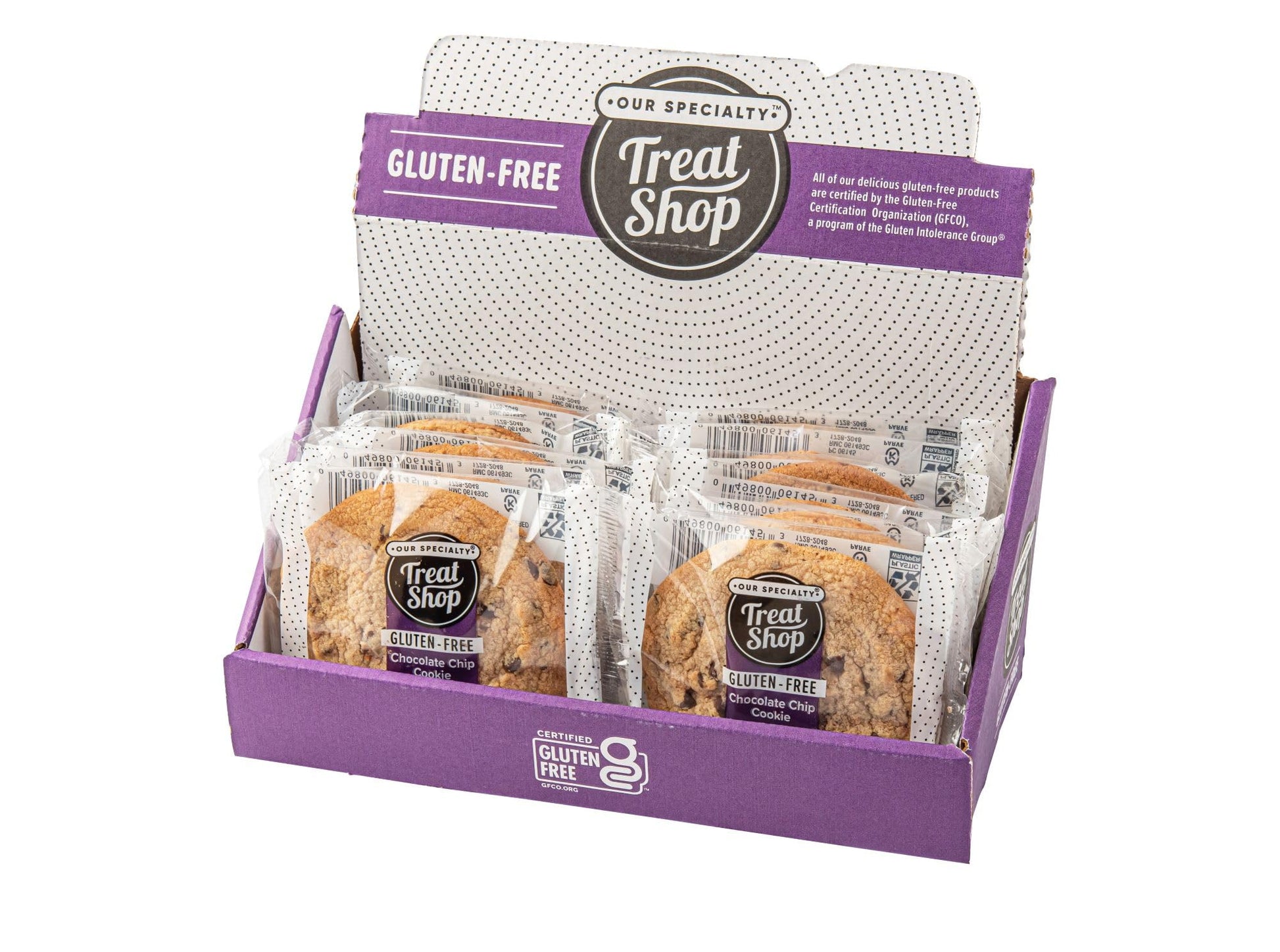 Our Specialty Gluten Free Chocolate Chip Cookies, Individually Wrapped, 12 Pack