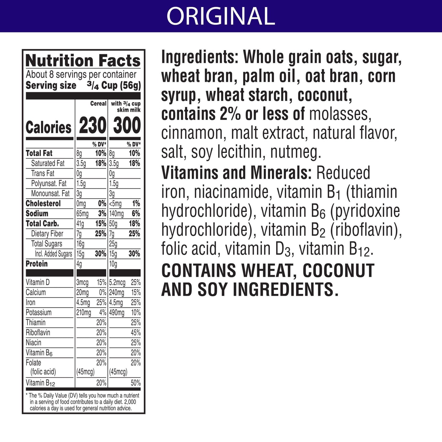 Kelloggs Cracklin Oat Bran Breakfast Cereal, Family Breakfast, Fiber Cereal, Original (3 Boxes)