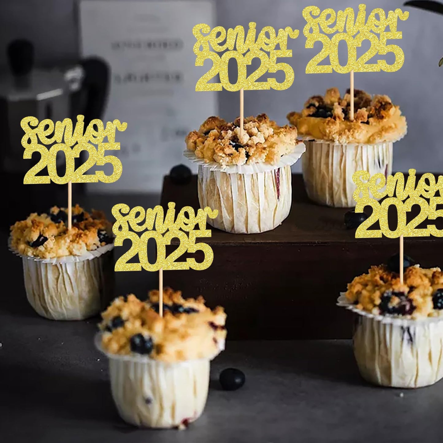 24 Pack 2025 Graduation Cupcake Toppers Senior 2025 Congrats Grad Graduation Hat Cupcake Picks For 2025 Graduation Theme Birthda