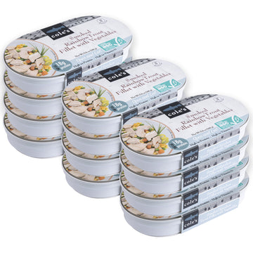 Coles Smoked Rainbow Trout Fillet with Vegetables, 5.6 oz, Ready to Eat, 12 Pack, High in Protein and Vitamin D