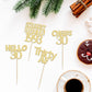 Gyufise 24Pcs Gold Glitter Straight Outta 1993 30th Birthday Cupcake Toppers Hello 30 Thirty Cake Picks Decorations for 30th Bir