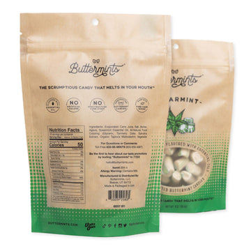 Buttermints Spearmint, Butter Mints Gluten-Free Candy Soft Butter Taste, Unexpectedly Scrumptious (4 Servings)