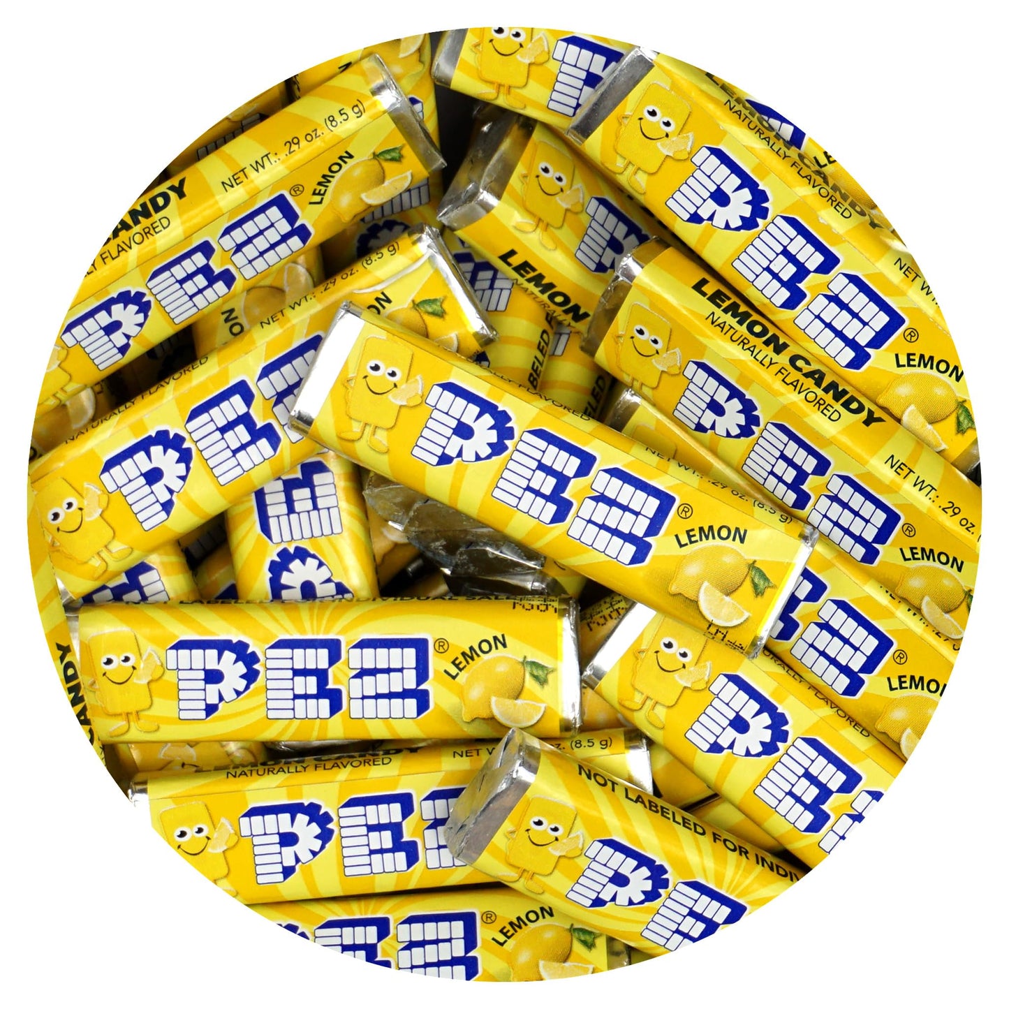 The Hampton Candy Company PEZ Candy Refills, Lemon Flavor, 4 Pound Bulk Bag, Approx. 160 Wrapped Pieces