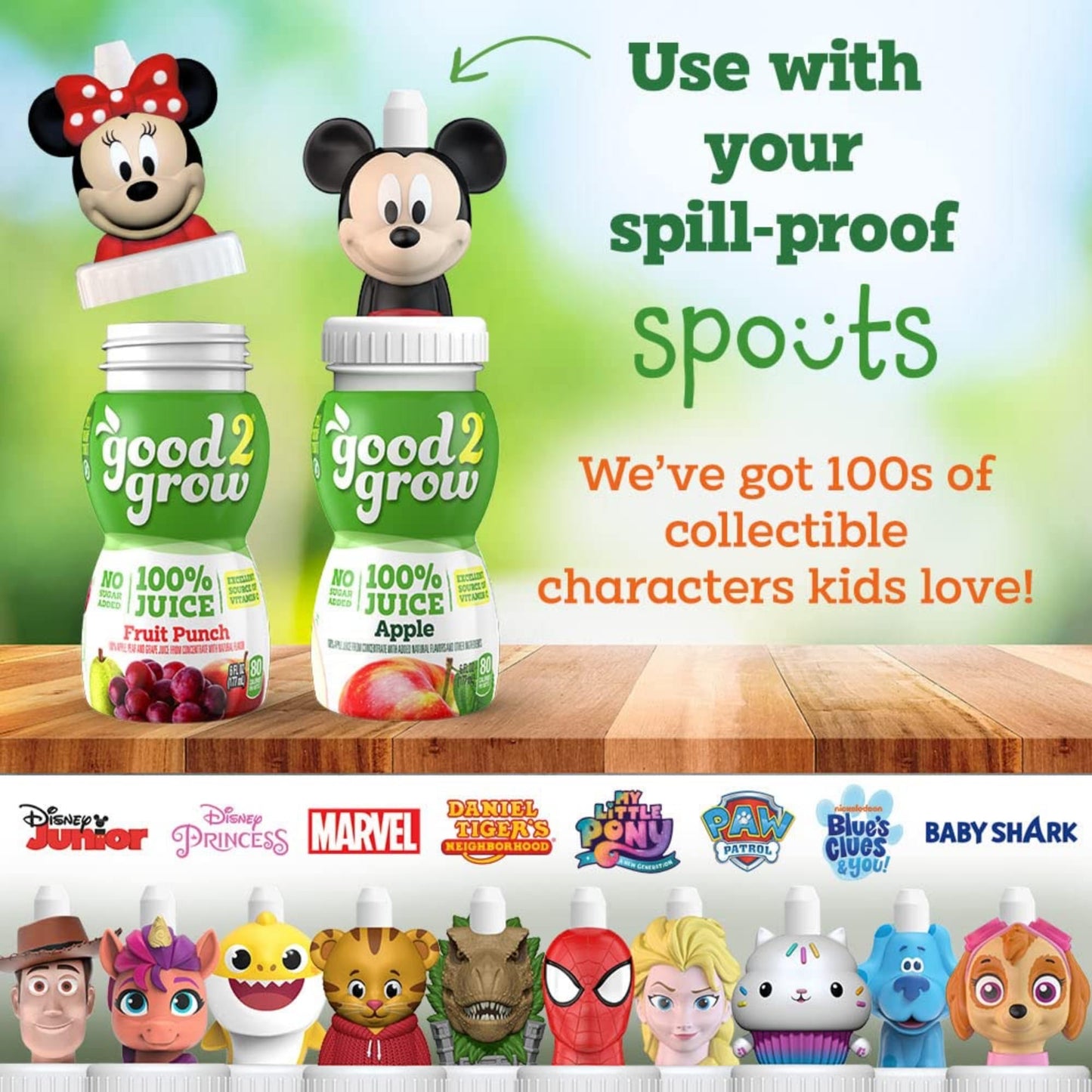 good2grow 100% Apple and Fruit Punch Juice 24-pack of 6-Ounce BPA-Free Juice Bottles, Non-GMO with No Added Sugar and an Excelle