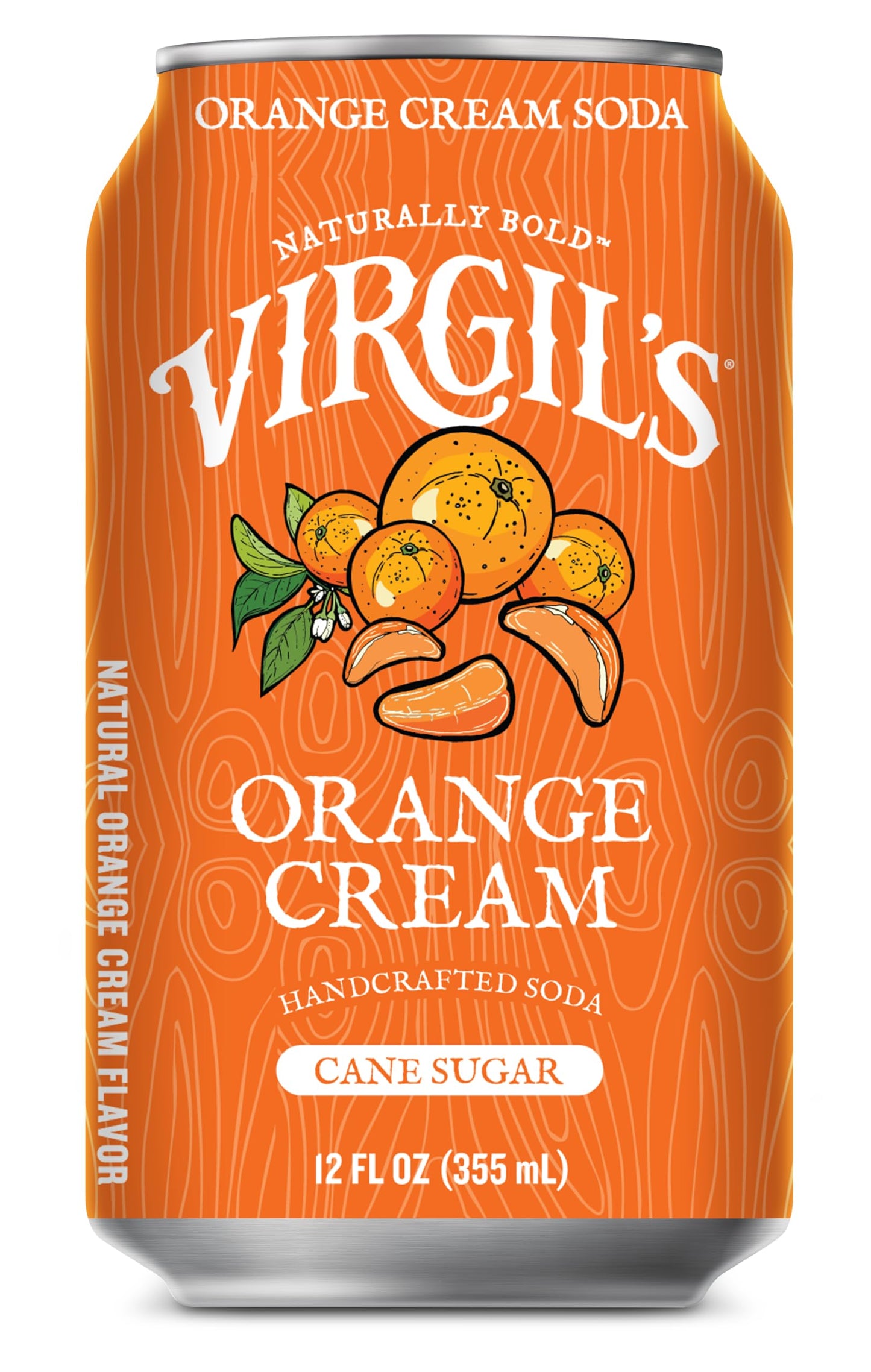 Virgils Handcrafted Orange Cream Soda - Zesty Bold Flavor - 12oz Cans  24 Pack