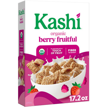 Kashi Breakfast Cereal  Organic  Fiber Cereal  Berry Fruitful  17.2oz Box (1 Box)