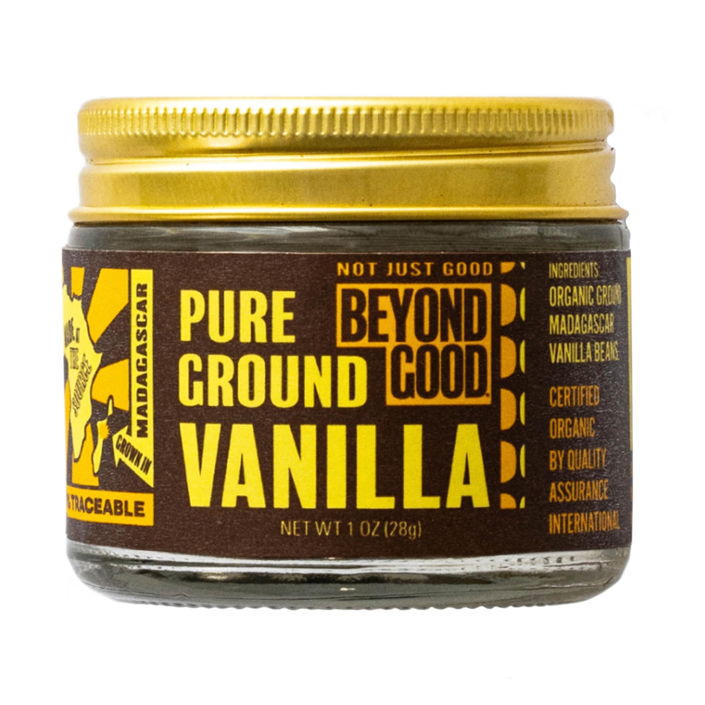 Beyond Good Organic Pure Ground Vanilla Powder | Madagascar Grade A | 1 Ounce