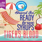 Hypothermias Tigers Blood Ready To Use Gallon (128 Fl. Oz) Hawaiian Snow Cone Flavors Syrup - Shaved Ice, 100% Pure Cane Sugar