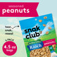Snak Club Peanuts with Hidden Valley Ranch Seasoning, Gluten-Free, 4.5 oz Resealable Bags, 6 Pack