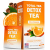 Total Tea SIimming Detox Tea Caffeine Free - 25 Day Detox - Herbal Tea with Chamomile  Hibiscus Tea & Ginger Root for Colon Cleanse - Natural Citrus & Cinnamon Herbal Tea for Digestive Health