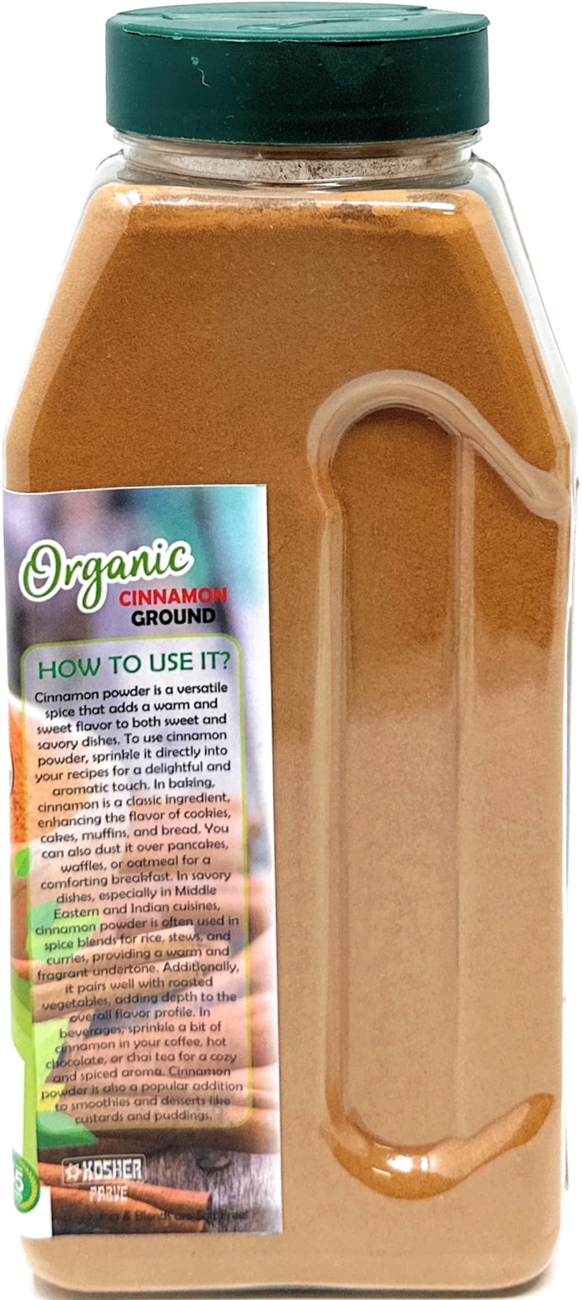 Rani Organic Cinnamon Powder (Ground) Spice 16Oz (1Lb) 454G Pet Jar ~ All Natural | Salt-Free | Vegan | No Colors | Gluten Frien