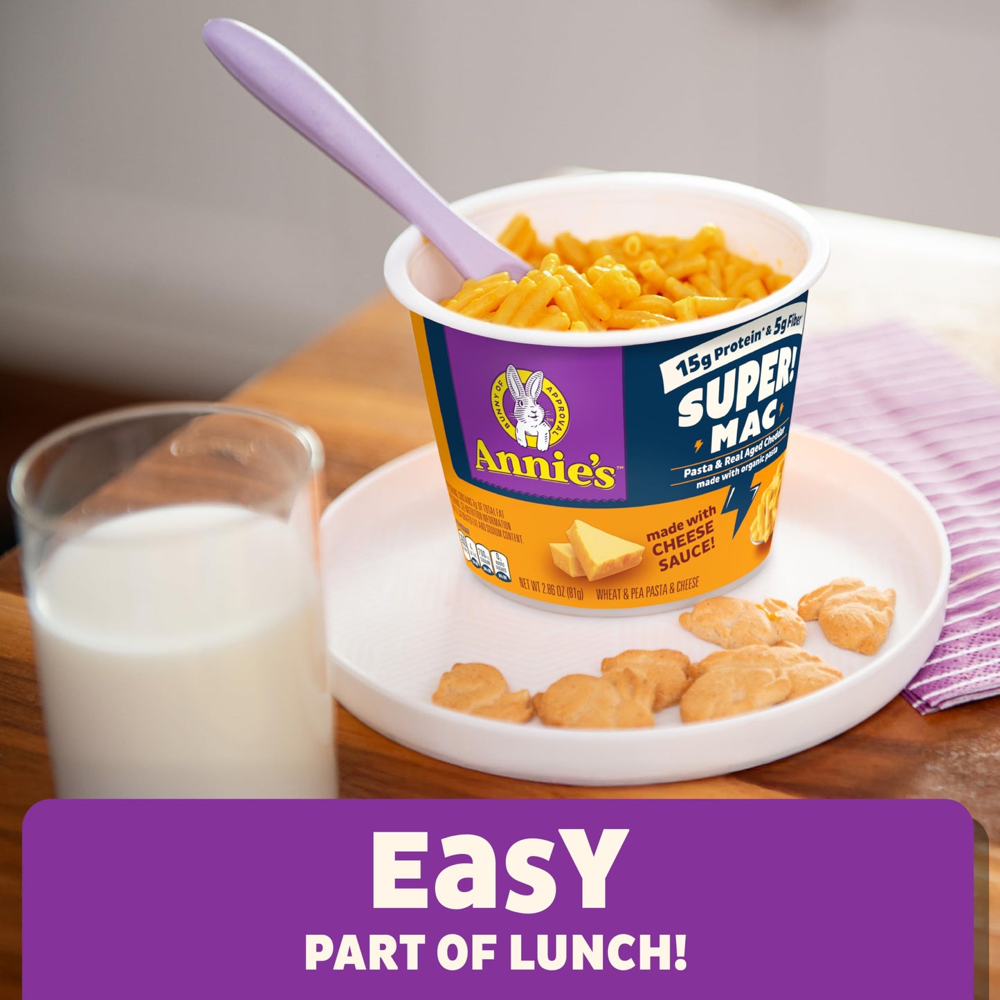 Annies Super! Mac Microwave Pasta and Real Aged Cheddar Cups  4 Ct  11.44 oz