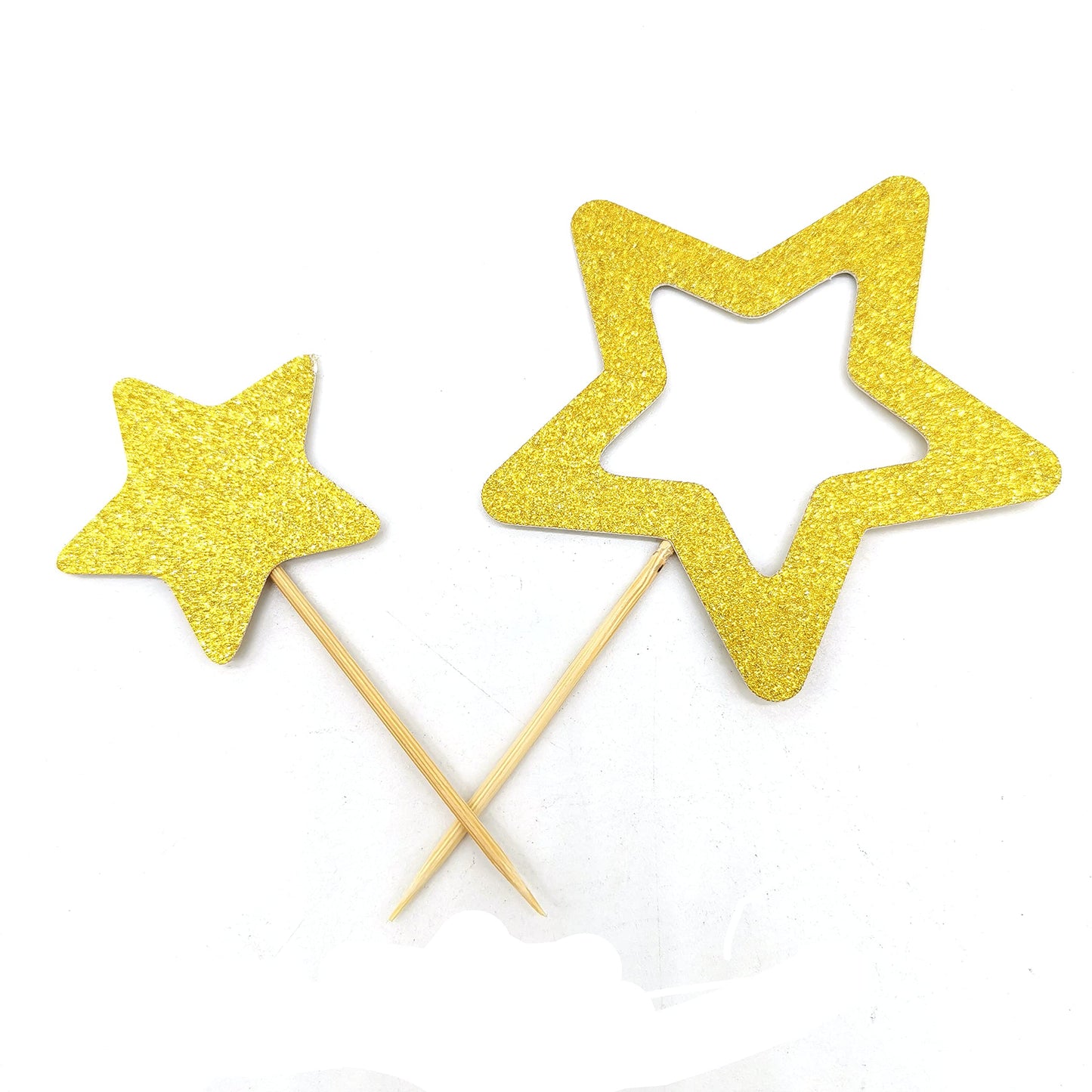 Gold Star Cupcake Toppers Star Cupcake Toppers Twinkle Little Star Decorations Birthday Cupcake Toppers Glitter Star Cake Decora