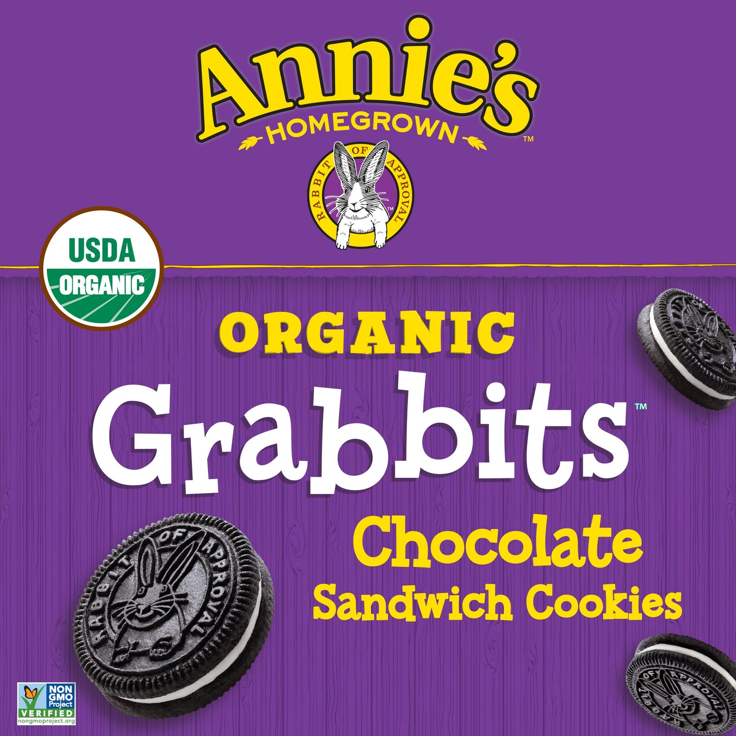 Annies Organic Grabbits Chocolate Sandwich Cookies, 8.06 Oz, 20 Ct