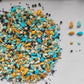 Edible Space Themed Planet Rocket Sugar Sprinkles Spacecraft Dessert Galaxy Sprinkles Star Cake Cupcake Toppers Pearls Cookie De