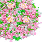 Sentovac Pink Flowers Sprinkles Edible Spring Green Peals Sprinkles For Cake Decorating Candy Cupcake Cake Topper Cookie Baking