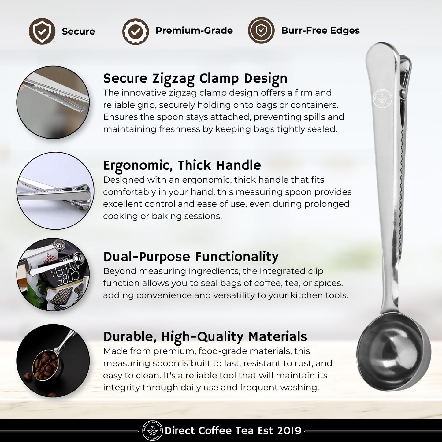 Zero Sugar Powder Coffee Creamer Variety - French Vanilla, Vanilla Caramel & Hazelnut With Direct Coffee Tea Est 2019 Spoon, Non