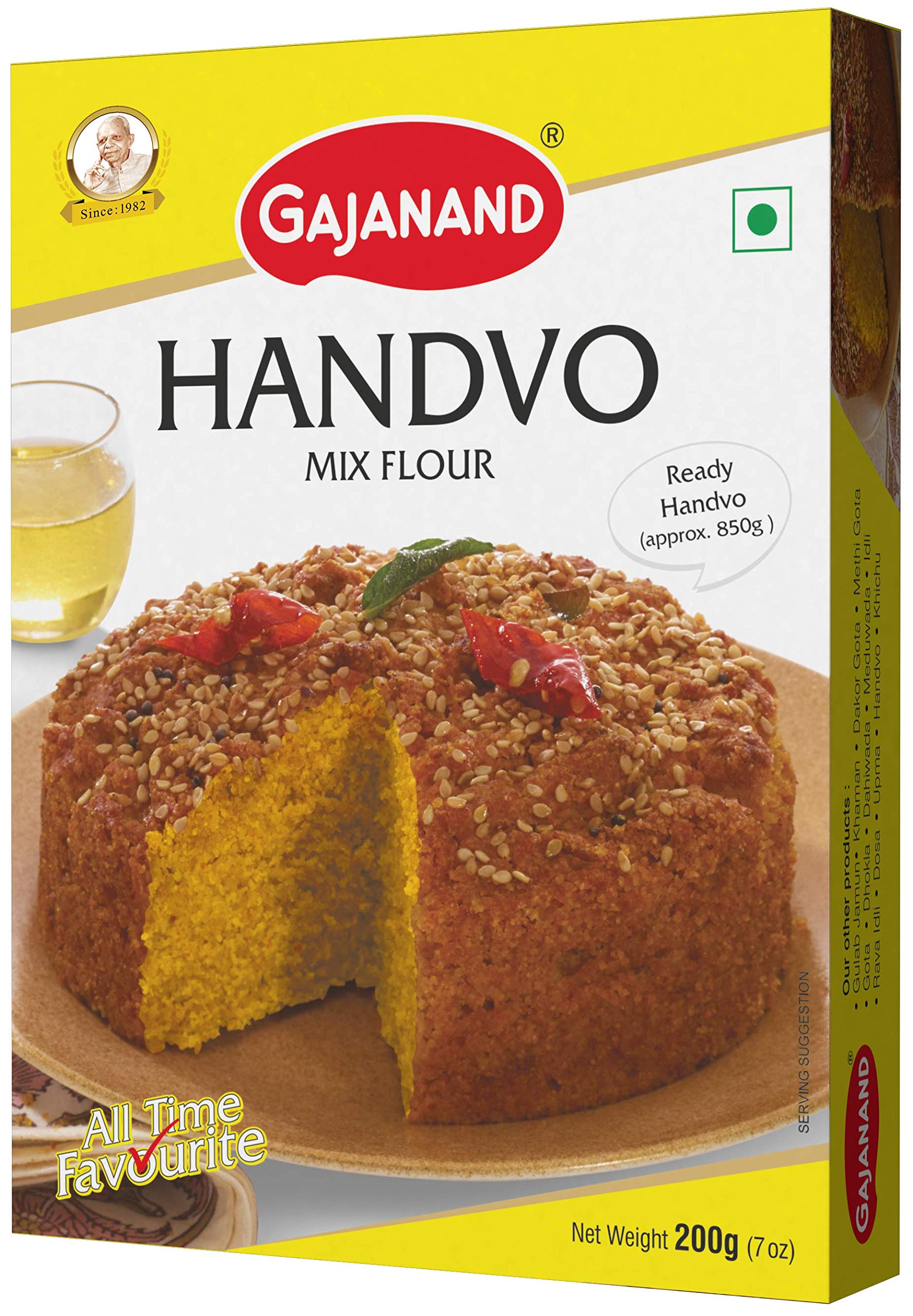 Gajanand Handvo Mix Flour, 400Gm (Pack Of 1) / Instant Handva Mix, Ready To Cook/Handwa Flour For Healthy & Tasty Snacks/Breakfa