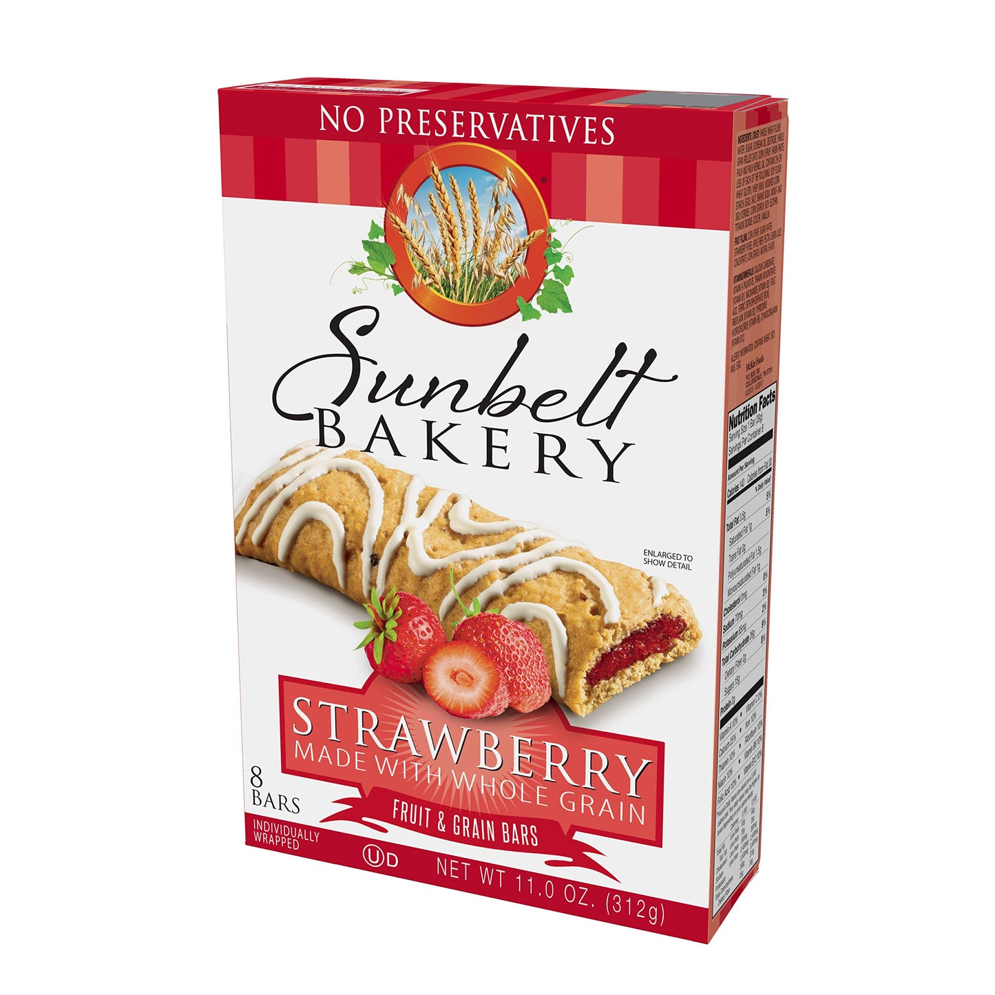 Sunbelt Bakery Strawberry Fruit & Grain Bars, 1.4 Oz Bars, 8 Count