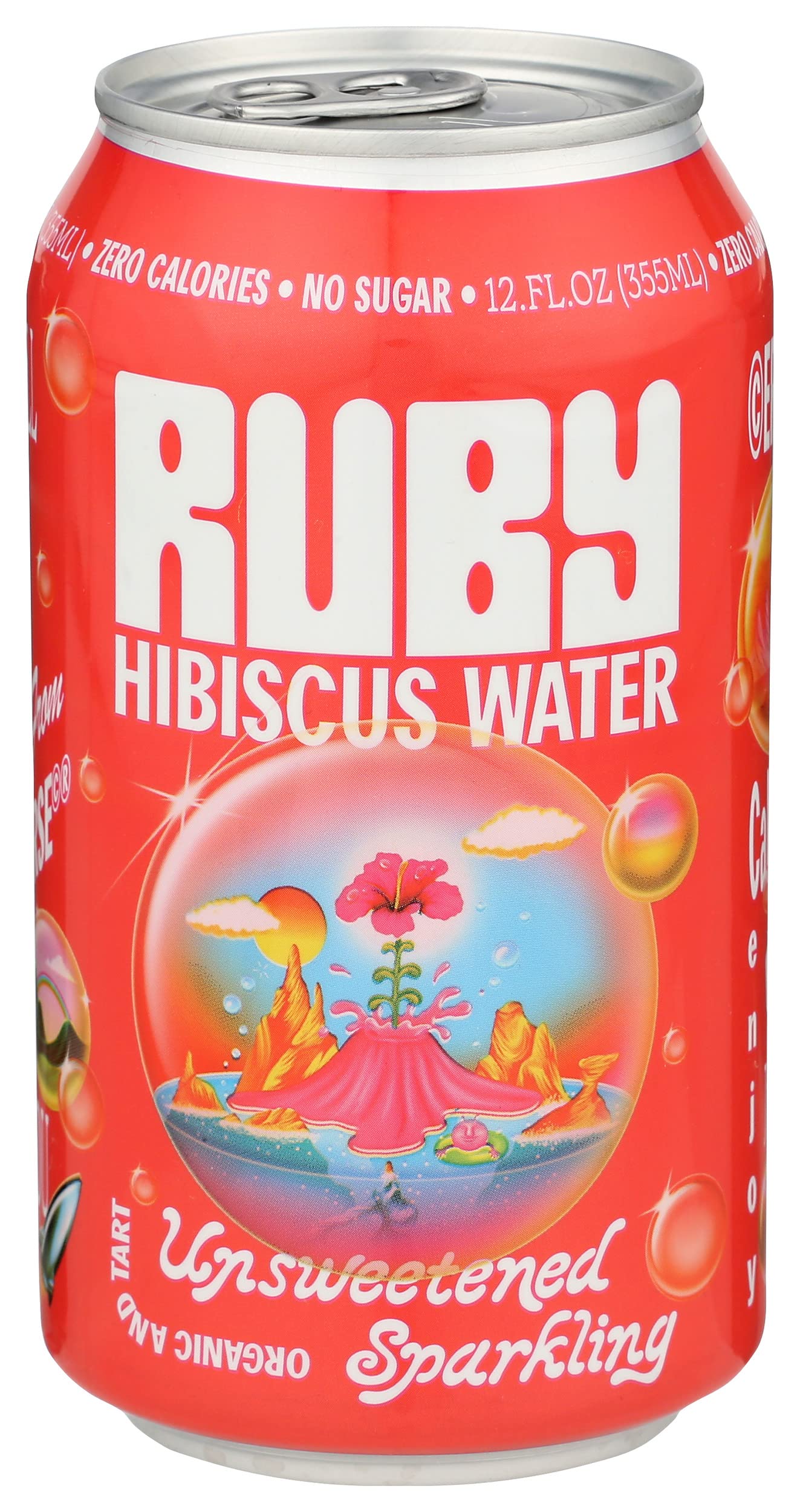 Ruby Wellness Organic Original Sparkling Hibiscus Water, 12 Fz