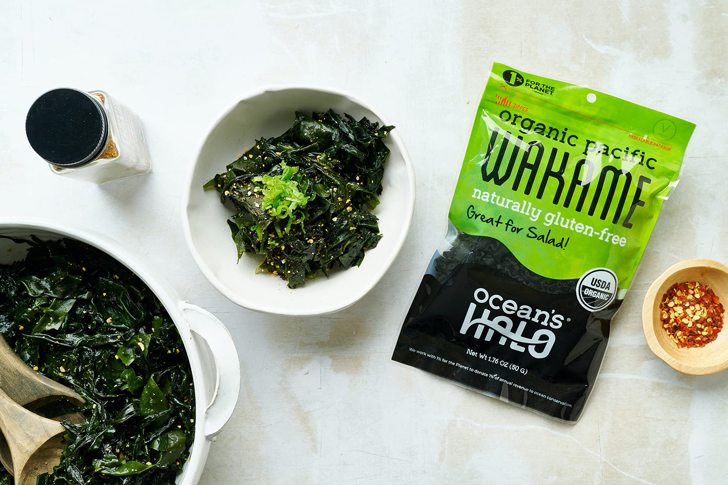 Oceans Halo Organic Wakame Strips, 1.76 oz, Sea  Snack, Vegan, Gluten-Free