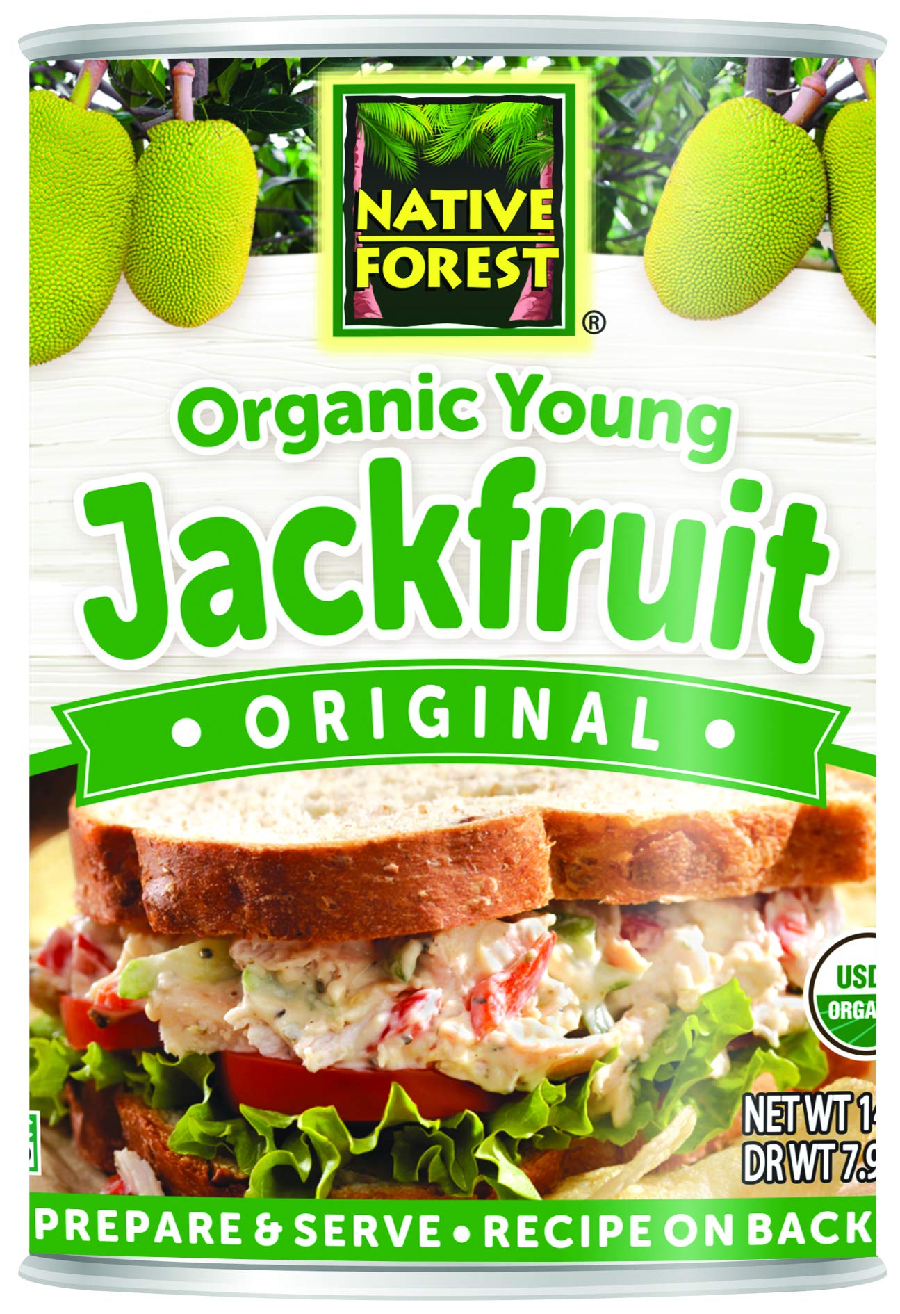 Native Forest Organic Young Jackfruit - Great Meatless Alternative, Plant Based Meat, Non-GMO Project Verified, USDA Organic - O