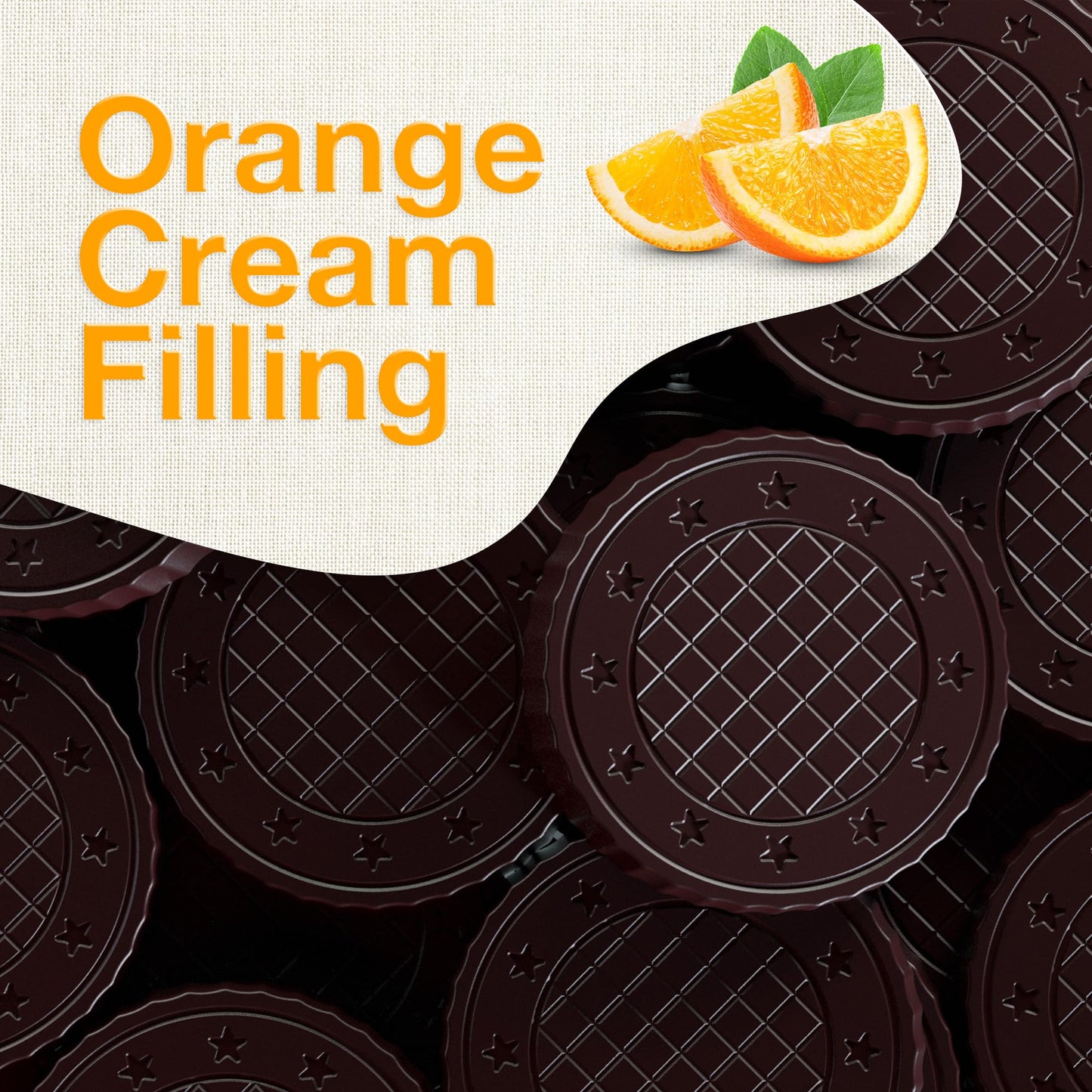 Fiorella Dark Chocolate Crunch Wafer Cookies - Delicious Chocolate Covered Crispy Thin Wafers With Layers Of Dark Chocolate W/Orange Cream Filling, Individually Wrapped, Perfect For Snacks, (Pack Of 18)