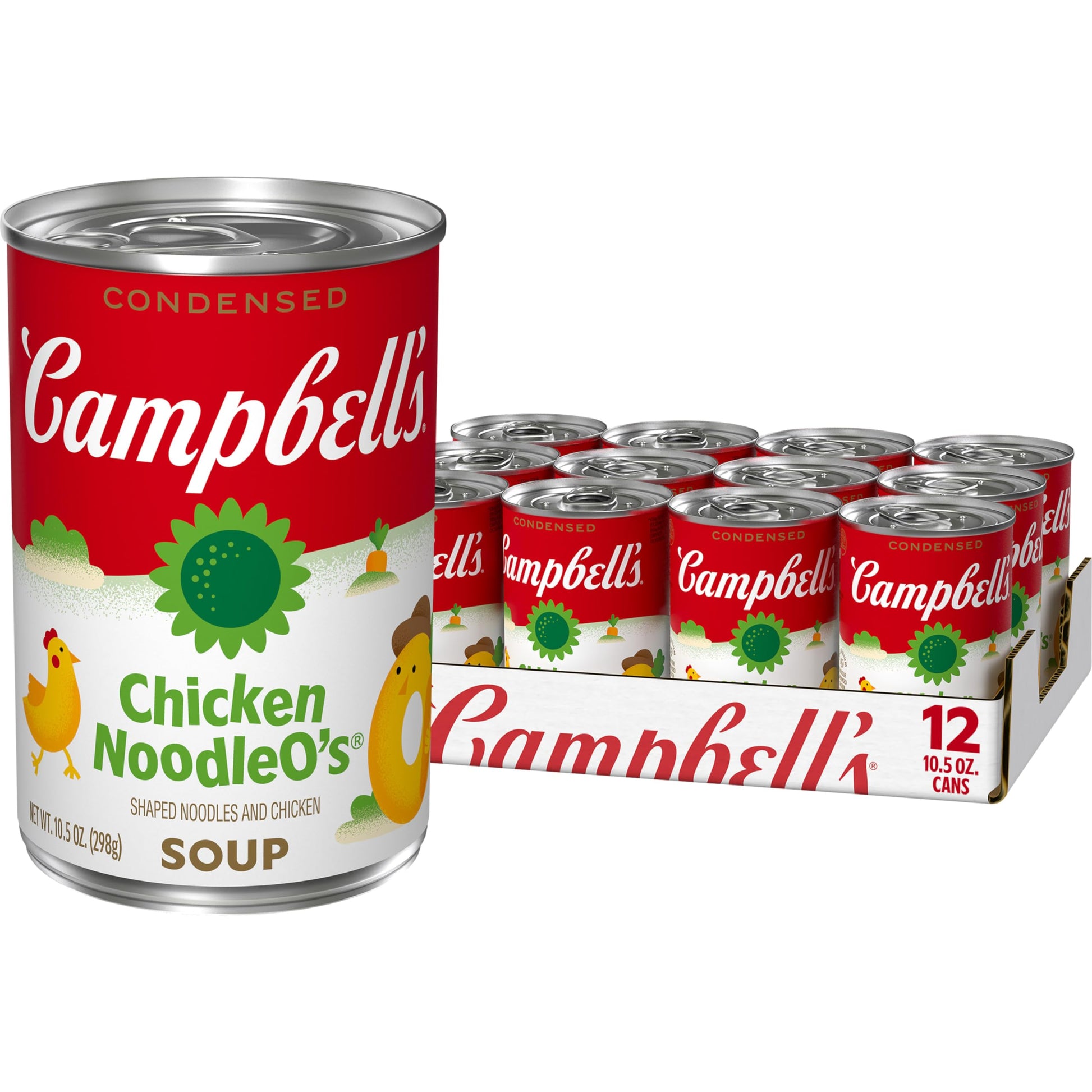 Campbell'S Condensed Kids Soup, Chicken Noodleo’S Soup, 10.5 Oz. Can (Pack Of 12)