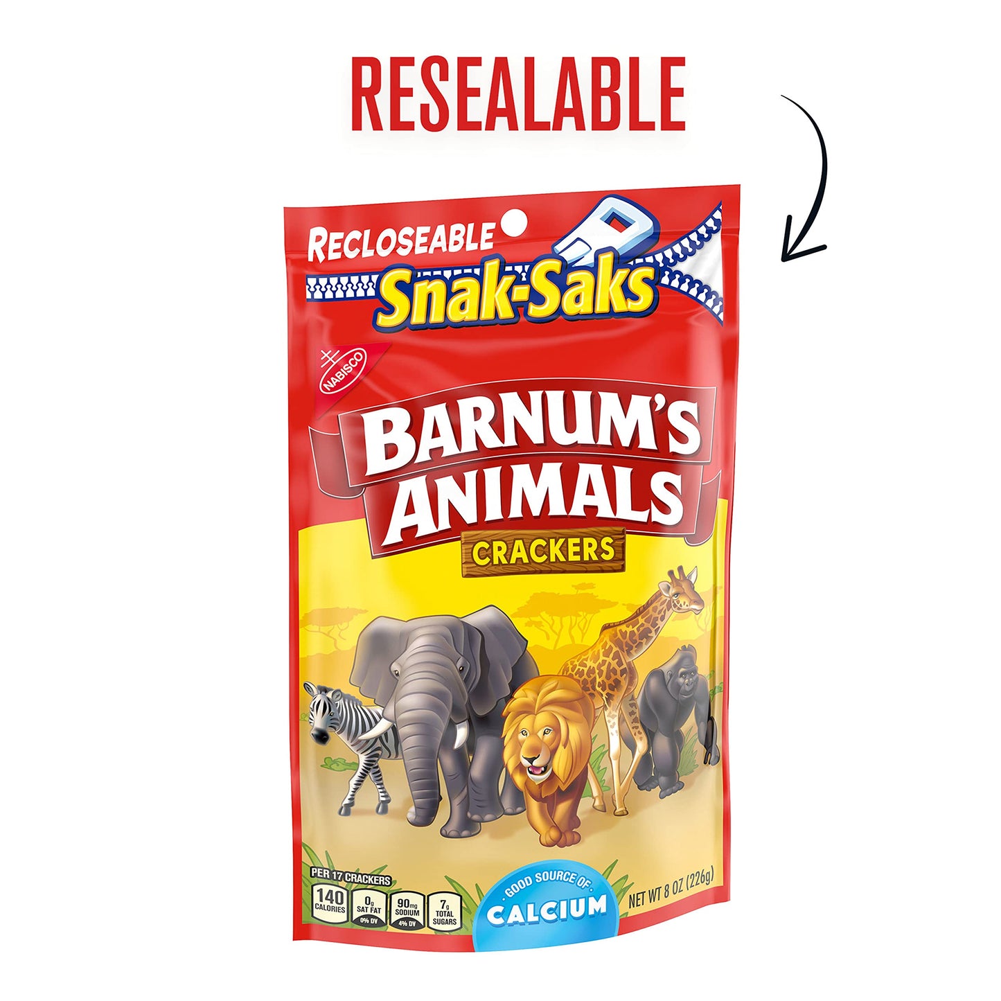 Barnum'S Animal Crackers, Snak-Saks, 12 - 8 Oz Packs