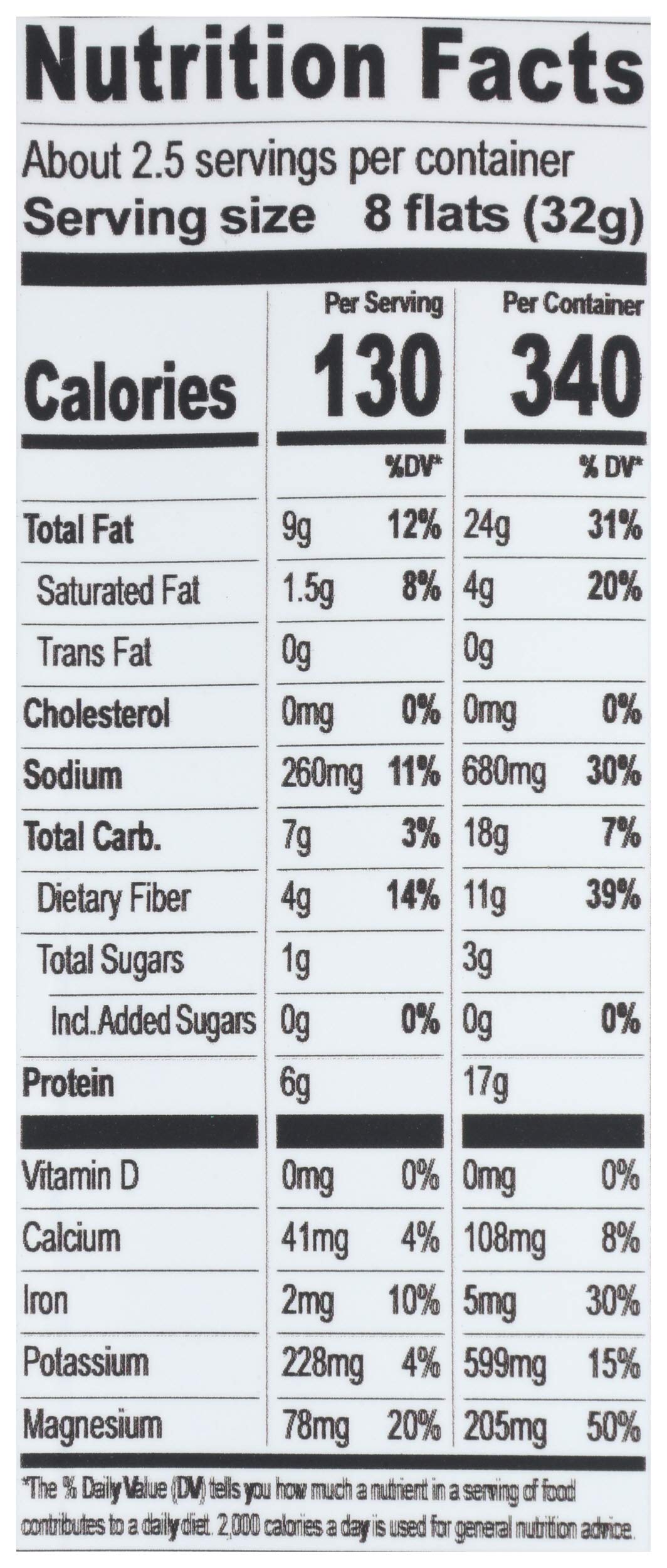 Brads Raw Organic Sea Salt Cauliflower Veggie Flats, 3 OZ