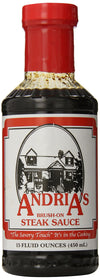 Andria's Brush On Steak Sauce, 15 Ounce Bottle