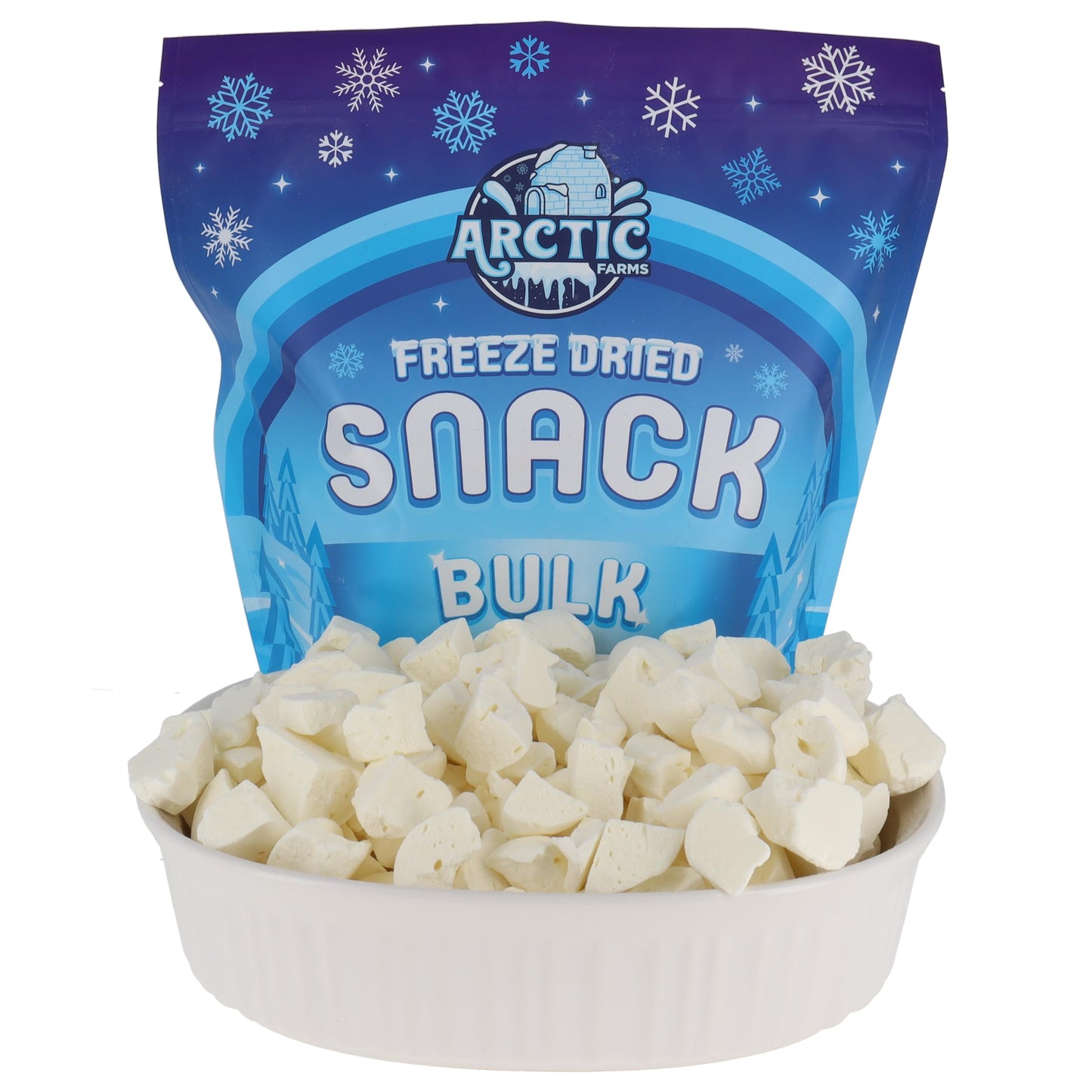Arctic Farms Freeze Dried Ice Cream Bits Bulk - Does Not Melt (Vanilla) (1Lb)