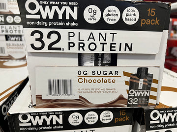 OWYN Pro high-standard Vegan Protein Shake, 32g Protein, 0g Net Carbs, Chocolate, 11.15 Fl Oz (Pack of 15)
