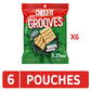 Cheez-It Grooves Crunchy Cheese Crackers, Snack Crackers, Lunch Snacks, Sharp White Cheddar (6 Pouches)