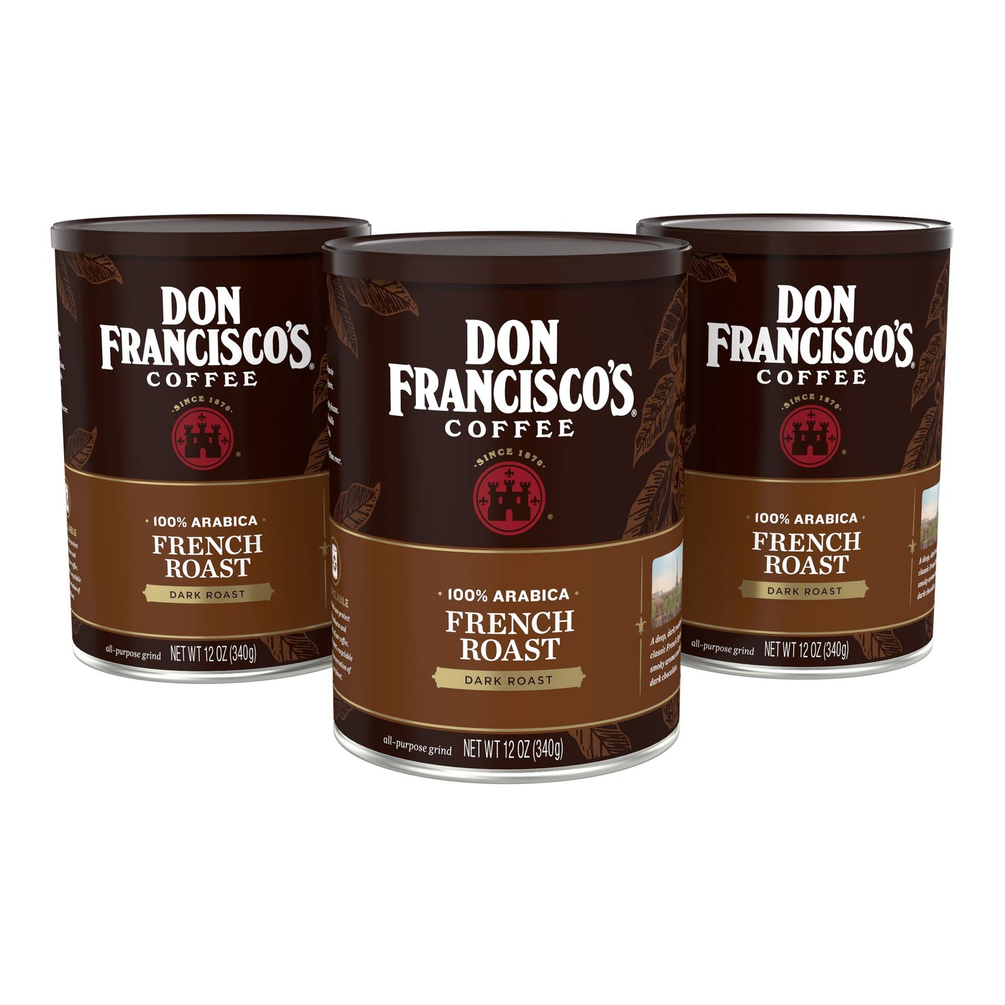 Don Francisco'S French Dark Roast Ground Coffee (3 X 12 Oz Cans)