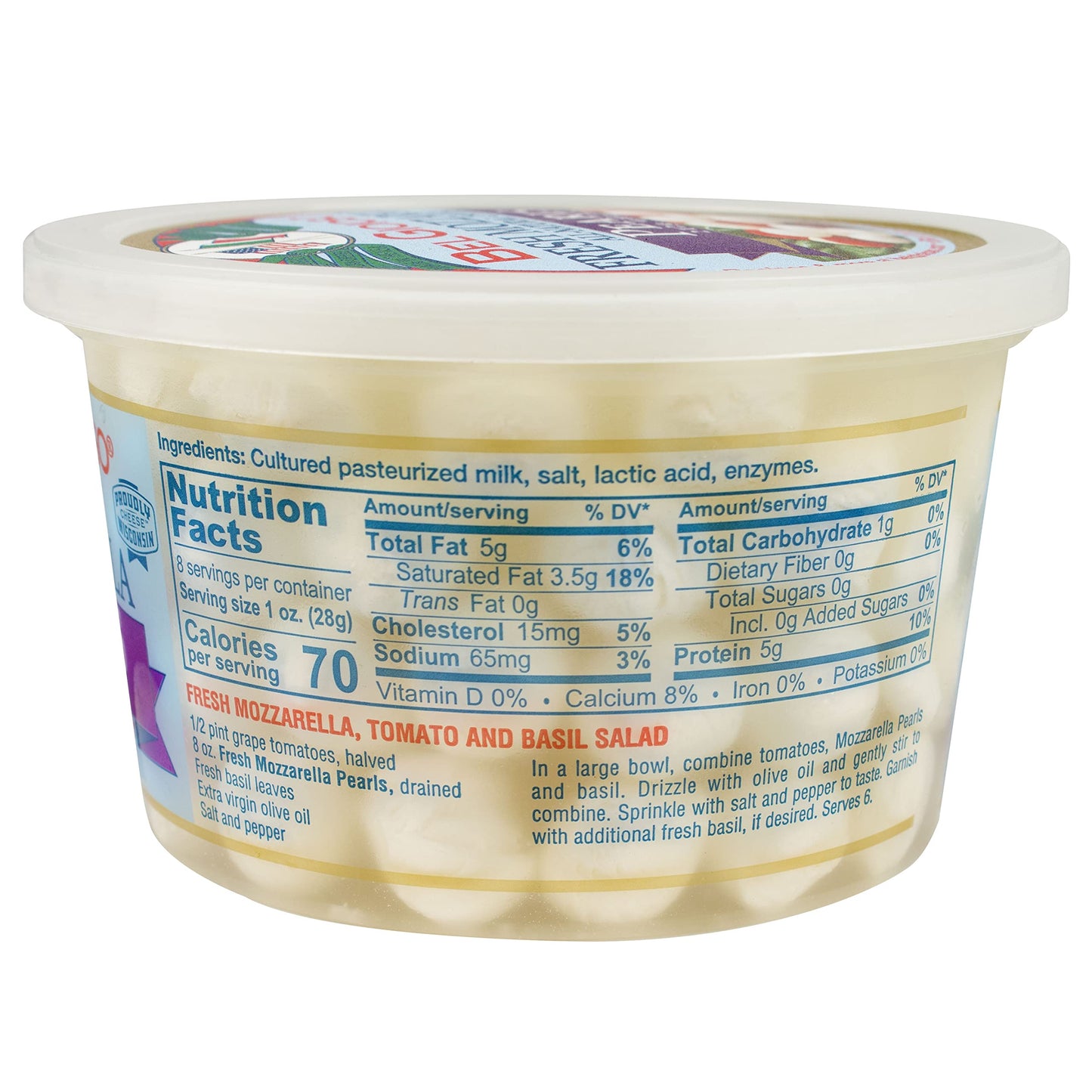 Belgioioso, Fresh Perline Mozzarella Cup, 8 oz