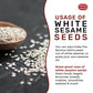 White Sesame Seeds 14Oz Bag - Natural, Raw, Hulled - By Spicy World