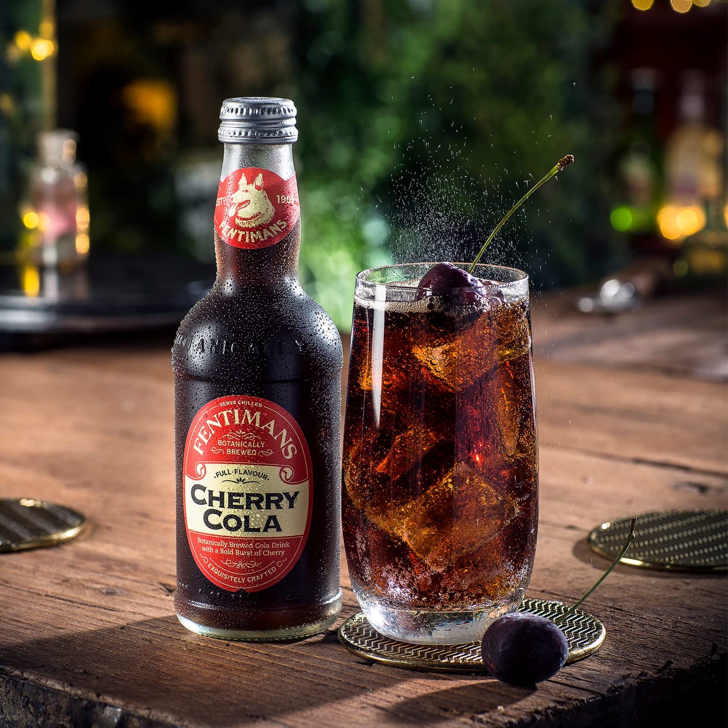 Fentimans Sparkling Cherry Cola - Cherry Soda, Craft Soda, Soft Drink With Natural Ingredients, No Artificial Colors, Flavors Or