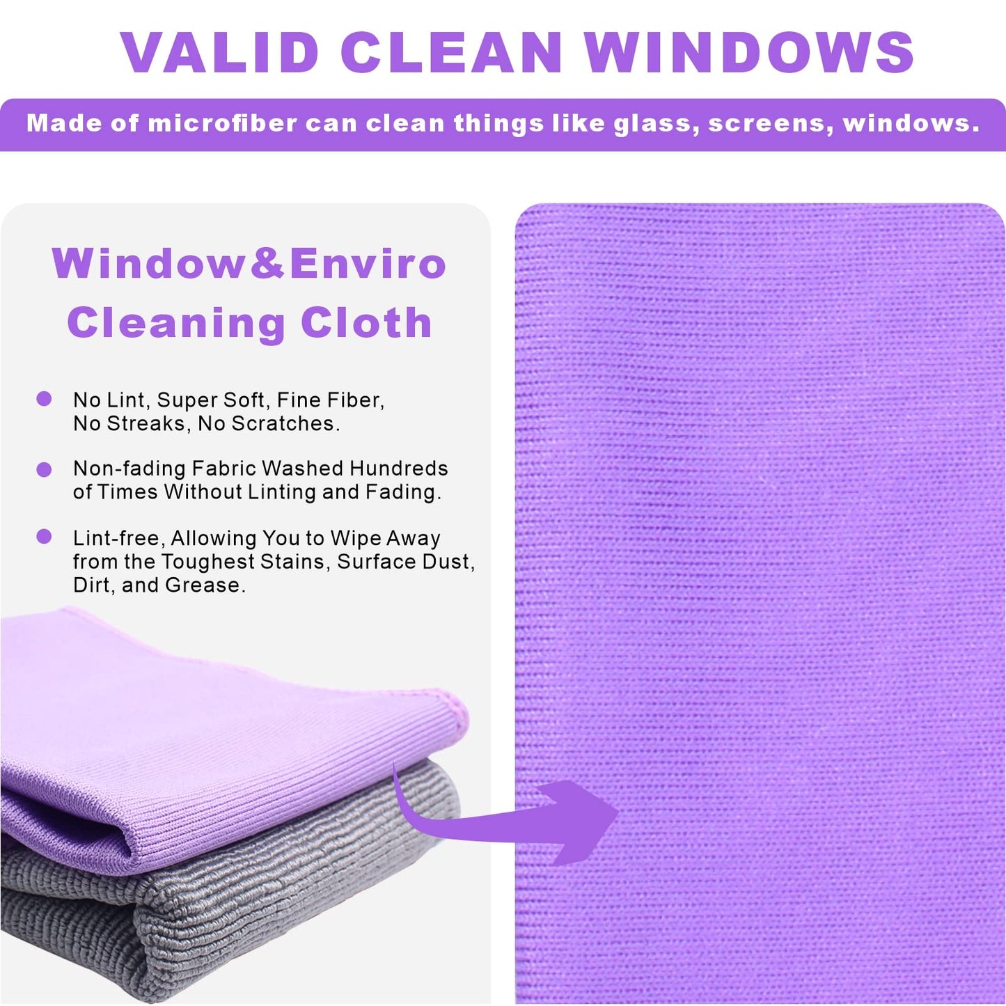Window Cleaning Cloth & Enviro Cloth, Basic Package Window Cloth & Enviro Cloth. For Cleaning Home, Car, Restaurant, Bar, Hotel,
