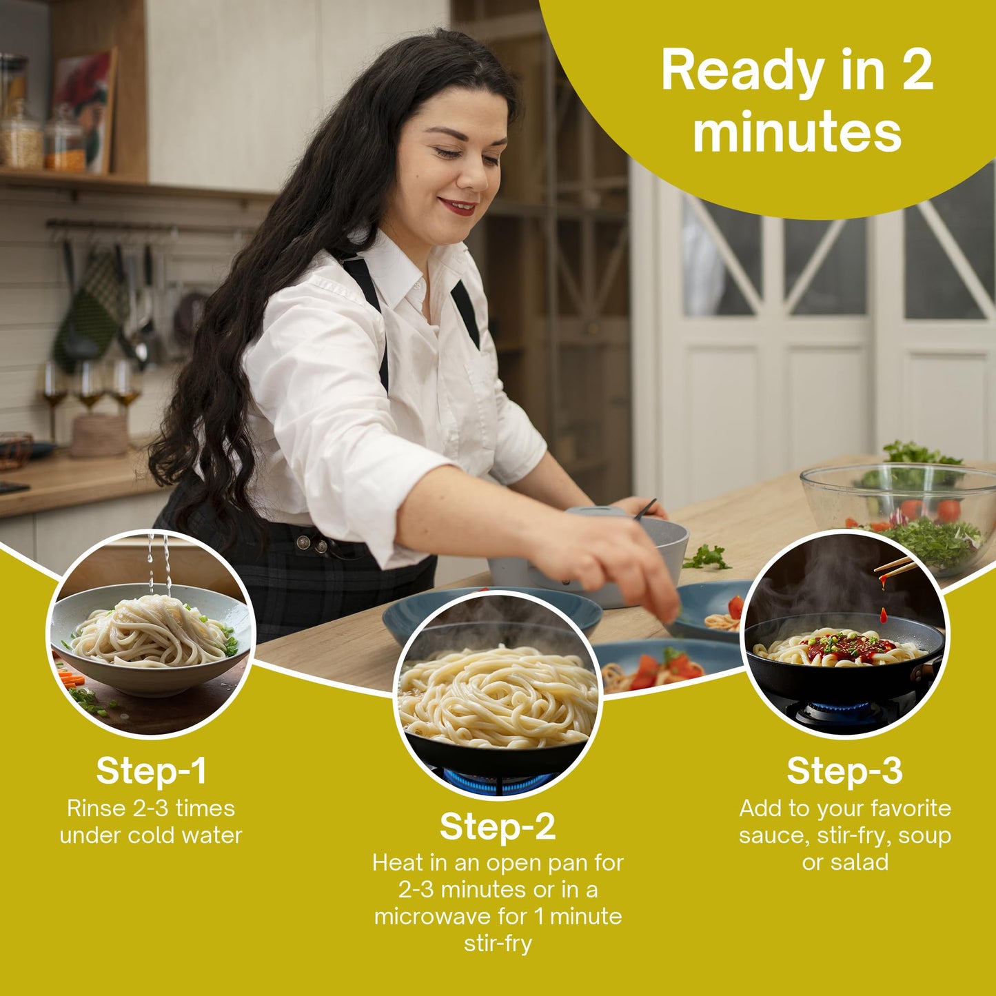 Nashi Shirataki Konjac Premium Udon Noodles (8X190G) - Glucomannan Premium Recipe, Keto-Friendly | Low-Calorie, Zero-Carb, Vegan