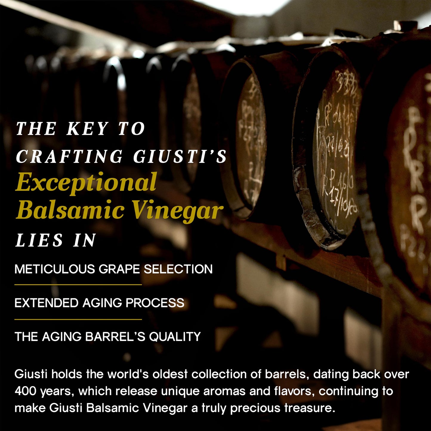 Giusti Balsamic Vinegar of Modena IGP, Extra Thick, 8.45 Fl Oz, Gift Box, Black, Model BEL-440-A