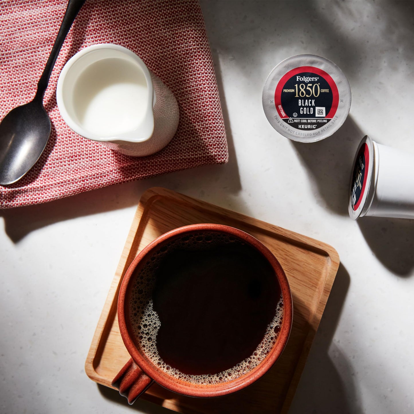 Folgers 1850 Black Gold Dark Roast Coffee, 60 Keurig K-Cup Pods