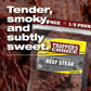 Old Trapper, Trapper'S Choice Teriyaki Kippered Beef Steak, Eight-Ounce Individual Package, Savory Sweet Meat Snacks, 10 Grams O