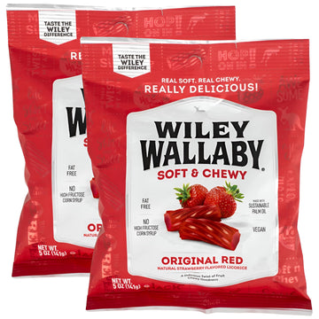 Wiley Wallaby Australian Style Soft & Chewy Gourmet Red Licorice 141g
