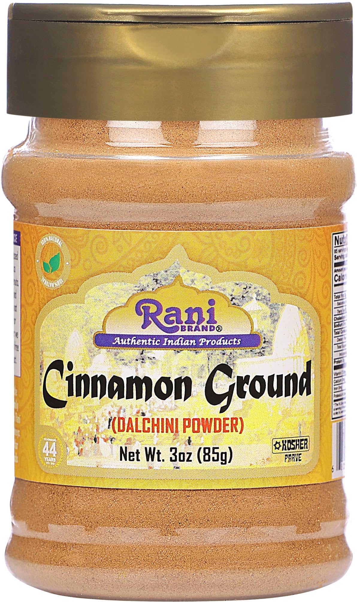 Rani Cinnamon Powder (Ground) Spice 3Oz (85G) Pet Jar ~ All Natural | Salt-Free | Vegan | No Colors | Gluten Friendly | Non-Gmo | Kosher
