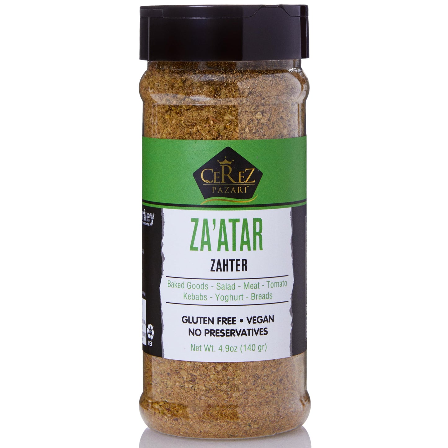 Cerez Pazari Zaatar Mediterranean Seasoning 4.9 Oz (Zaatar/Zatar/Zahtar) Premium Grade,%100 Natural, Freshly Packed, Non-Gmo, Gl